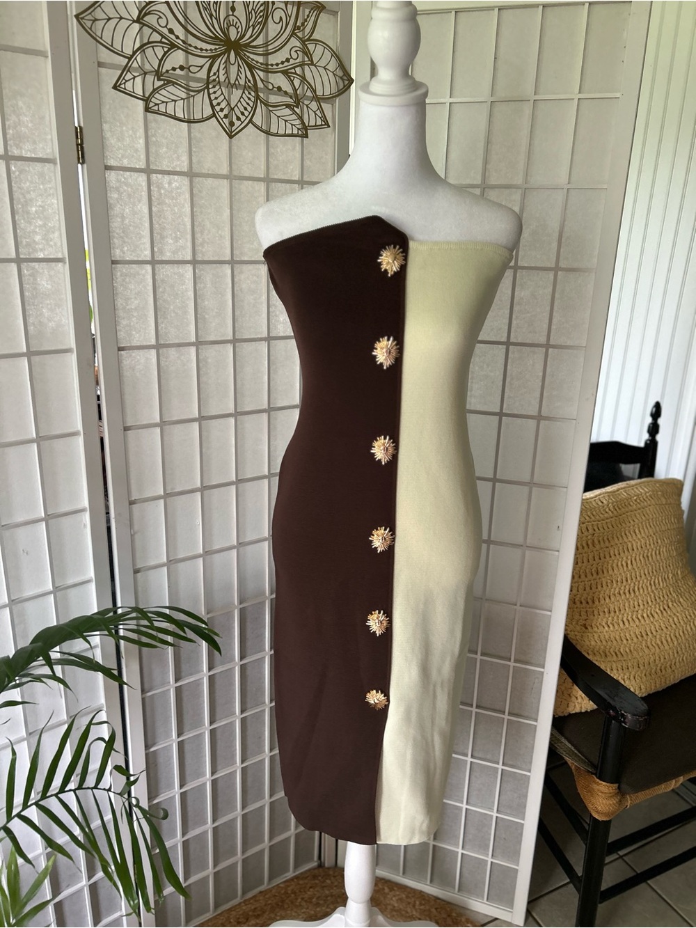 🌟 GALITA Colorblock Bodycon Dress | NWT | Size Large | Full Stretch